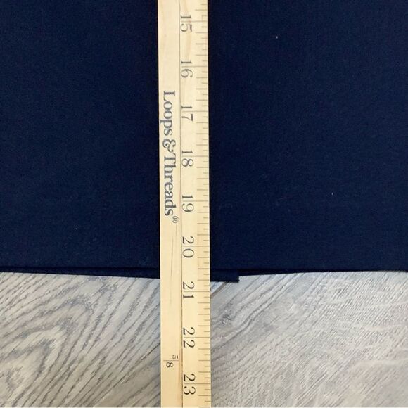 TOMMY HILFIGER Skirt Women’s 6 Navy Blue A-Line Zipper Detail Back Zip Button. - Picture 12 of 12